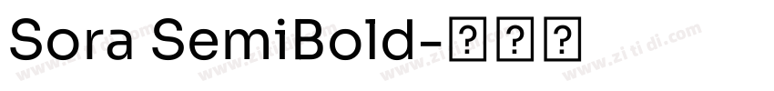 Sora SemiBold字体转换
